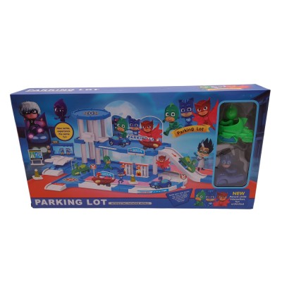 Set eroi in pijamale circuit cu garaj 319 IdeallStore&amp;reg;, multicolor, 51.5 cm foto