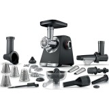 Masina de tocat Bosch MFWS682B, 2100W, 3.5kg/ min, 3 site, accesoriu suc de rosii, palnie carnati, accesoriu pt kebbe, cutit cu 2 taisuri, 4 accesorii