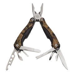 Cleste multifunctional DEPOX&reg;, Survival Gear, otel inoxidabil, 10 functii, 22 cm, camuflaj, husa inclusa