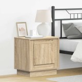 VidaXL Noptieră cu lumini LED 2 buc Sonoma Stejar 44x34,5x45 cm