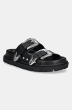 Steve Madden papuci de piele Outcast femei, culoarea negru, SM11003703