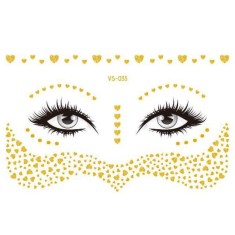 Tatuaj temporar pentru fata auriu VS033