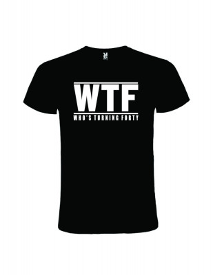 Tricou barbati 40 ani wtf, 100% bumbac, cod produs T44 foto