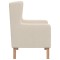 Fotoliu, alb crem, material textil - 6