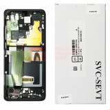 LCD+Touchscreen cu Rama Samsung Galaxy S20 Ultra / G988 BLACK Original Service Pack