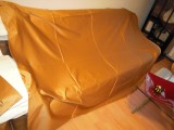 Material Bumbac Satinat Gold: 3 Bucăți (155x206, 155x200, 80x150cm) + 2 Fete Perna 62x62cm - Set Textile Aurii