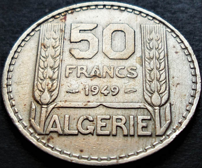 Moneda exotica 50 FRANCI - ALGERIA, anul 1949 * cod 135 B - COLONIE FRANCEZA!