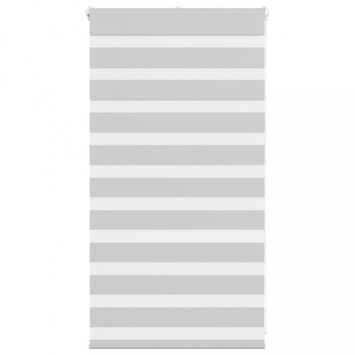 Jaluzea tip zebra gri deschis lățime țesătură 80,9 cm poliester