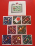MONGOLIA, SPORT TOKIO - COLIȚĂ + SERIE COMPLETĂ MNH