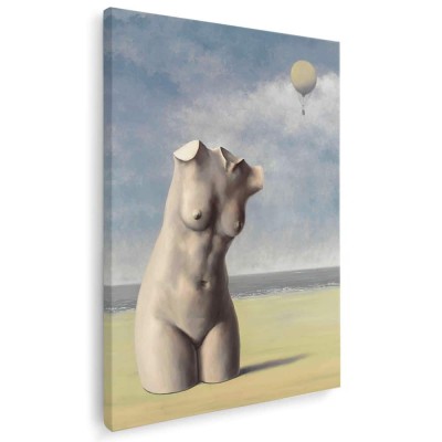 Tablou pictura Cand suna ceasul de Magritte 2134 Tablou canvas pe panza CU RAMA 80x120 cm foto