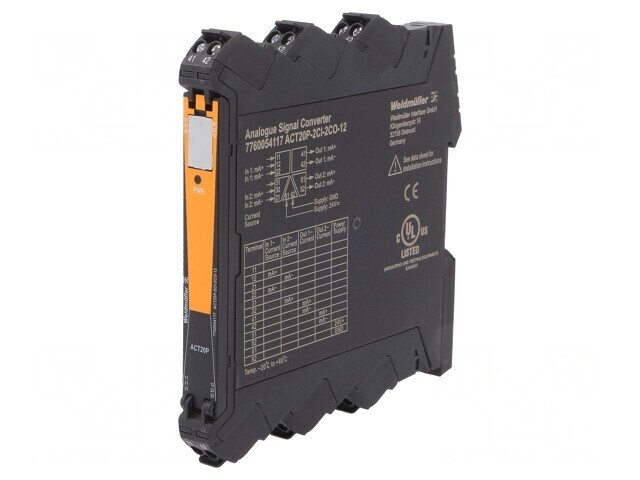 Adaptor de Semnale Analogice pentru Șină DIN 0-20mA 4-20mA