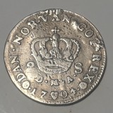 Danemarca 8 schilling 1704 argint Frederic lV RaR