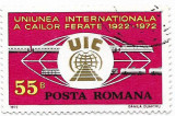 50 de ani de la infiintarea Uniunii Internationale a Cailor Ferate, 1972 - oblit, Organizatii internationale, Stampilat