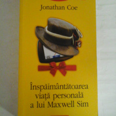 Inspaimantatoarea viata personala a lui Maxwell Sim (roman) - Jonathan COE