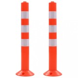 vidaXL Baliză control trafic, 2 buc., plastic, 75 cm