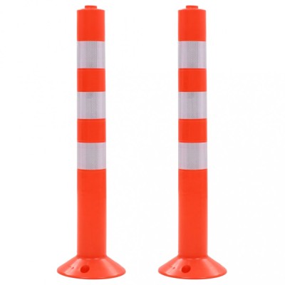 vidaXL Baliză control trafic, 2 buc., plastic, 75 cm foto