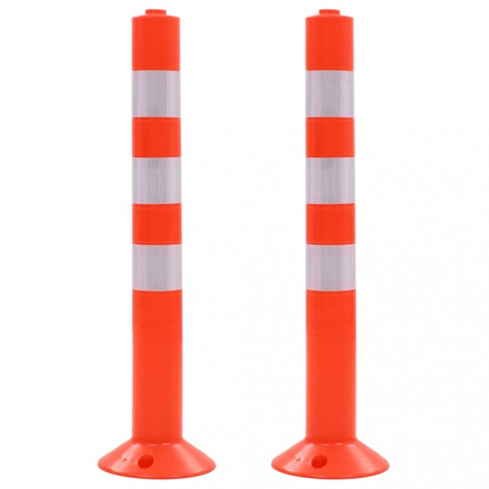 vidaXL Baliză control trafic, 2 buc., plastic, 75 cm