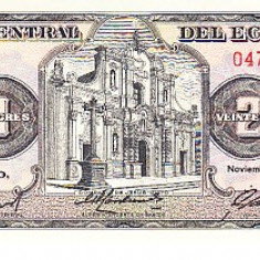 M1 - Bancnota foarte veche - Ecuador - 20 sucres - 1988