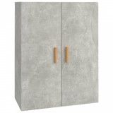Dulap de perete suspendat, gri beton, 69,5x34x90 cm