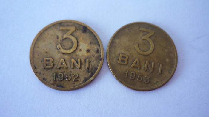 3 BANI, 1952, 1953. LOT (F31)***