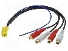 ISO mini mufa, RCA soclu x4, 6 pini -