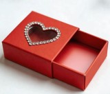 Cutii Cadou cu Fereastră Inimă 30 buc set