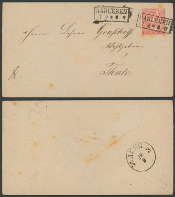 Germany North Confederation - Postal History Rare Cover Barleben DB.526 foto