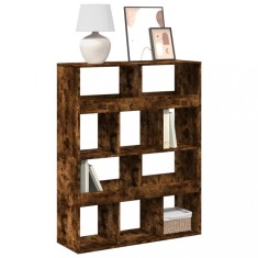 vidaXL Bibliotecă, stejar fumuriu, 100x33x125,5 cm, lemn prelucrat 3309361