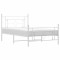 Cadru de pat metalic cu tablie de cap/picioare, alb, 107x203 cm