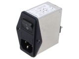 Conector IEC 60320 FKID Filter C14 2A STD SCHURTER