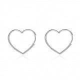 Cercei din argint in forma de inima, Forever Love (Marime: 1.8cm)
