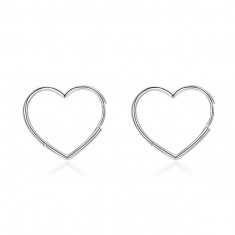 Cercei din argint in forma de inima, Forever Love (Marime: 1.8cm)