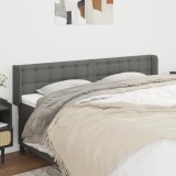Gossi tablie de pat cu aripioare gri inchis 163x16x78/88 cm textil