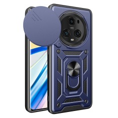 Husa pentru honor magic 5 pro, slide si snap, magnetic ring, blue foto
