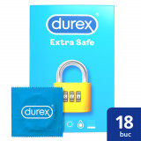 Prezervative Extra Safe, 18 bucati, Durex