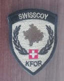 C7 128 - Ecuson tematica militara - misiune KFOR - Elvetia - piesa de colectie