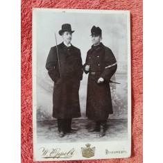 Fotografie tip CDV, militar si civil, inceput de secol XX