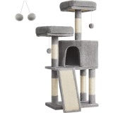 Cat play tower 115 cm, tree with 2 loungers, sisal scratching post, house, CasutaPisici, One Size