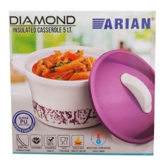 Caserola Termica Cratita Termos Plastic si Inox 5L cu capac AR-DIA5000 CNN46168 foto