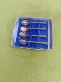 Set de 4 lingurite argintate si marcate, Carl Philip, provenienta suedeza