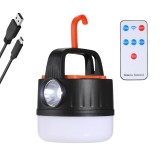Lanterna LED Portabila cu Incarcare Solara, Telecomanda, Baterie Externa, Iluminare 360&deg;, Carlig Agatare, pentru Camping, Pescuit, Masina, Cort, Maner
