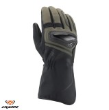 Manusi barbati pentru scuter - motocicleta Touring/Adventure Mid-season textil/piele Ixon model Drizzle MS culoare: khaki/negru &ndash; degete tactile (manu