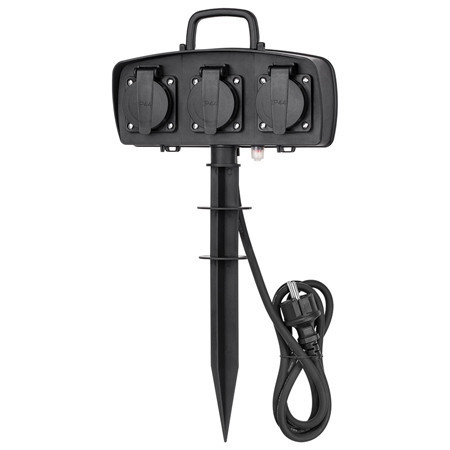 Prelungitor gradina 3 posturi 1.5m ip44 16a 250v