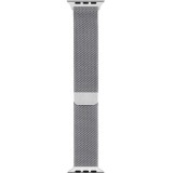 Curea metalica milanese, marca THD pentru Apple Watch 45 mm, seria 7 si 8, marime universala, culoarea argintiu
