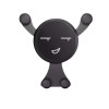Suport de Telefon, pentru Ventilatie, din ABS si Silicon, 11 x 10 x 4 cm, pentru Telefon 4.0 - 6.0 inch, Model Smiley Face, Negru