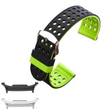 Curea silicon cu doua fete compatibila Samsung Galaxy Watch9 40mm, Negru/Verde