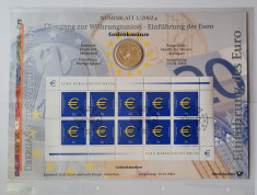 Set numismatic si filatelic - moneda argint 10 euro 2002, Germania - Proof foto