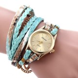 Ceas Fashion Dama GENEVA Tip Bratara - Nou, Quartz - VERDE turcoaz, Analog, Casual