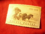 Serie 1 valoare Polonia 1958 - 400 Ani Serviciul Postal, Nestampilat