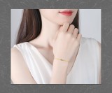 Cumpara ieftin Bratara din Argint 925 Placat cu Aur Galben , Model Rectangular cu Zirconiu